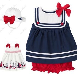 July 4th Sailor baby outfits Red, White, & Blue.